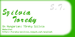 szilvia toreky business card